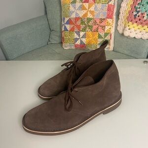 Clarks Mens Brown Suede Leather Chukka Boot Size 15